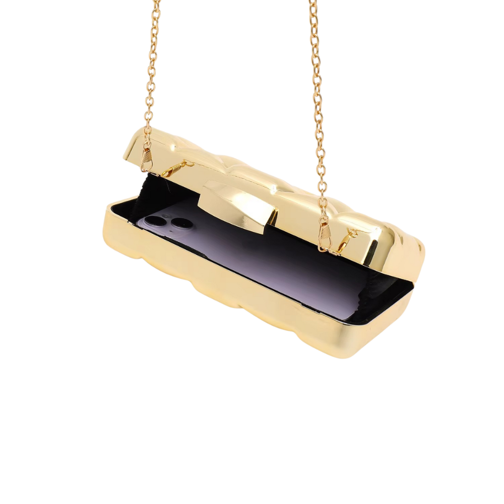 Opéra Quilted Metallic Flap Clutch Collection