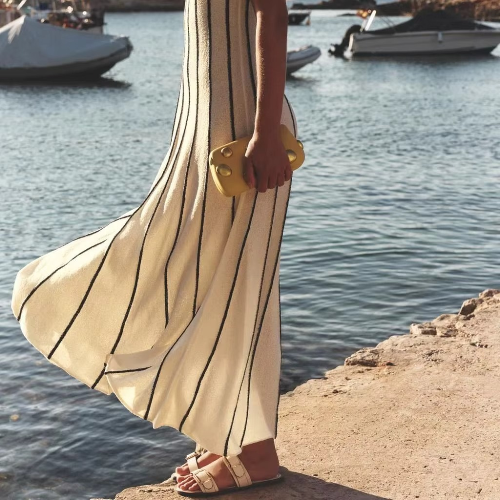 Riviera Pebbled PU Clutch with Gold Chain