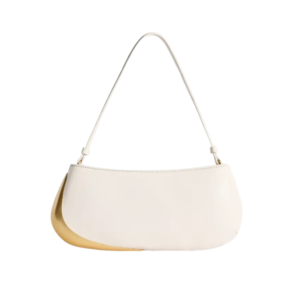 Luna Arc Shoulder Bag with Golden Edge