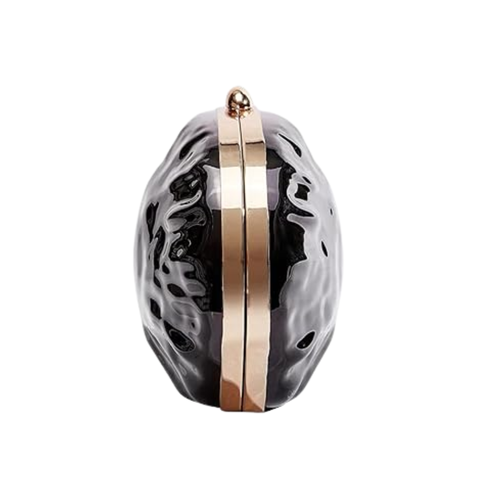 Aurora Wave Metallic Clutch with Mirror Finish