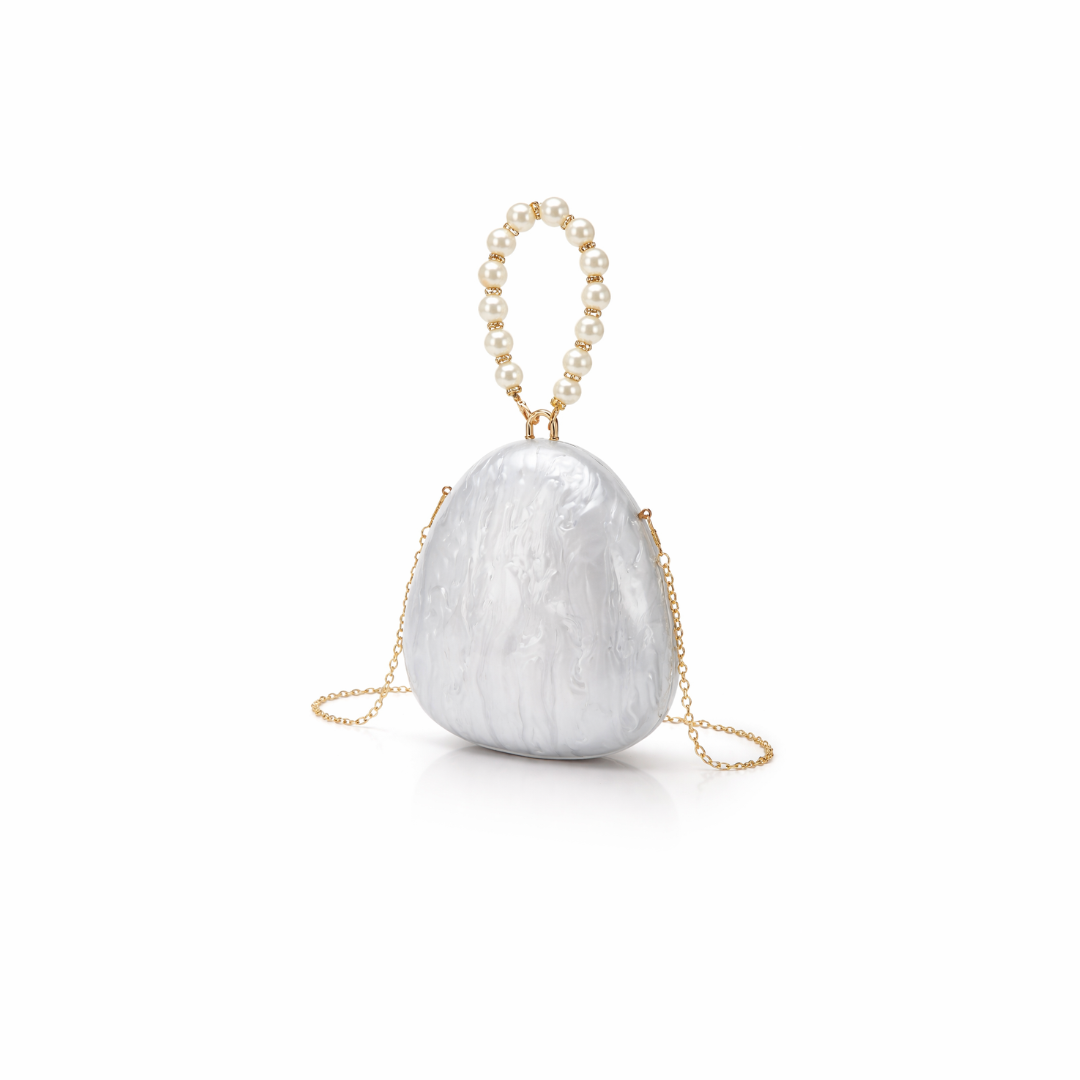 Egg Pearl Acrylic Clutch