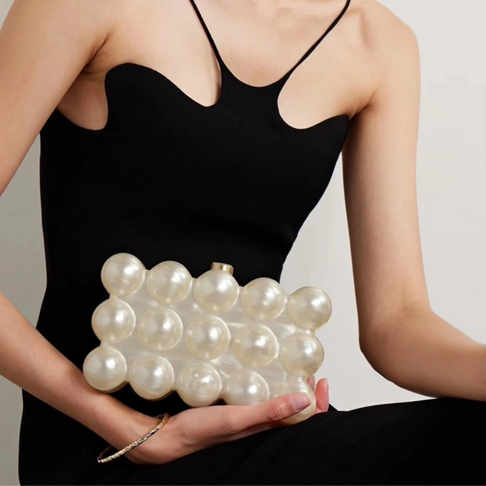 Verona Pearl Wave Acrylic Clutch Collection