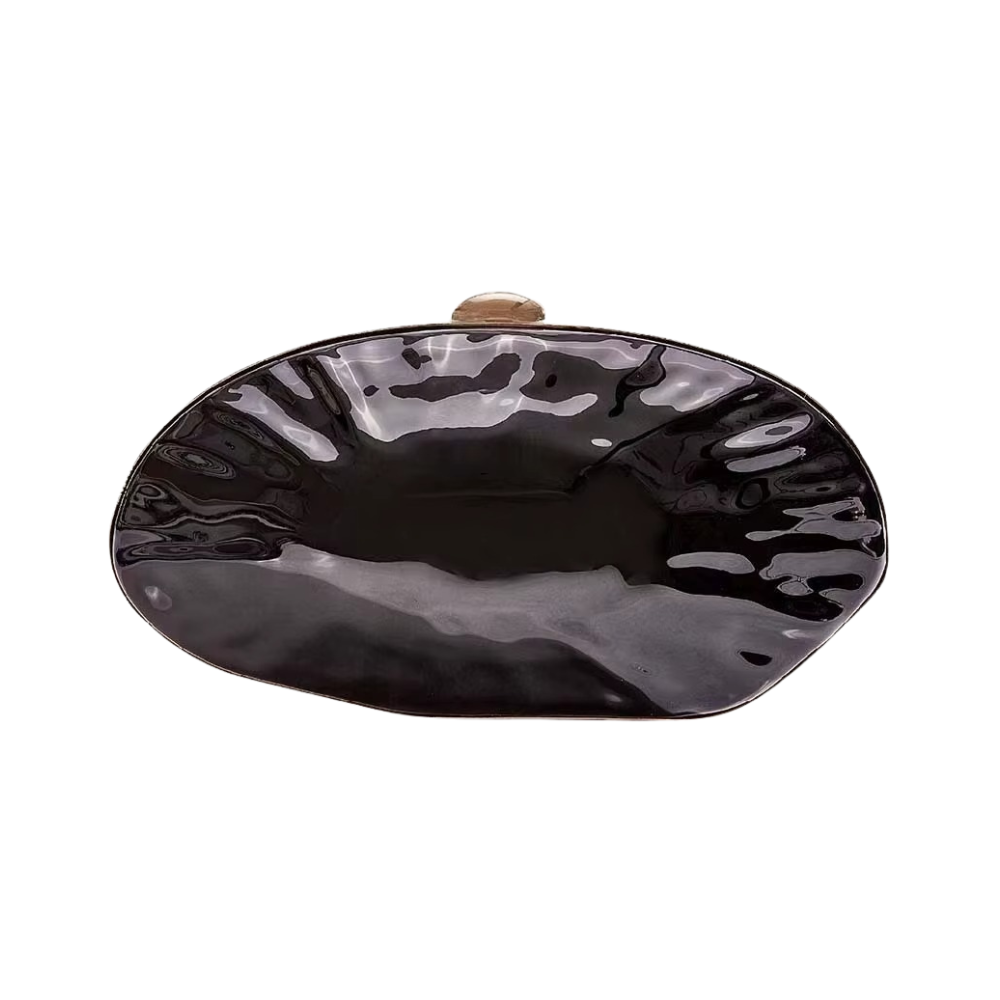 Aurora Wave Metallic Clutch with Mirror Finish