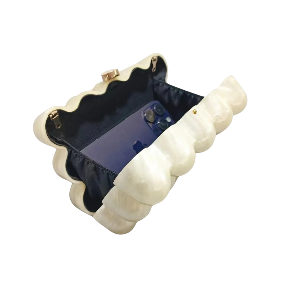 Verona Pearl Wave Acrylic Clutch Collection