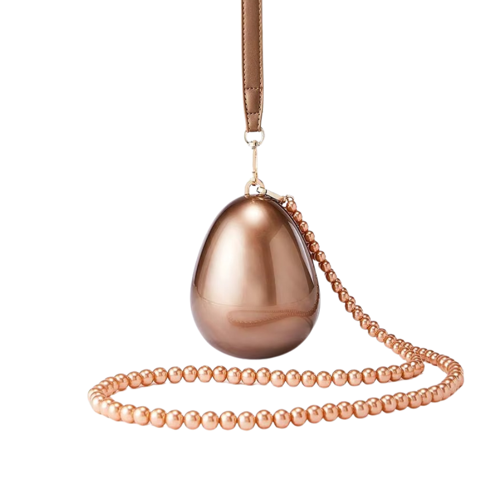 Oyster Glow Acrylic Clutch with Pearl Handle