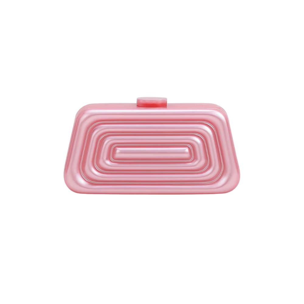 Aurora Acrylic Box Clutch with Golden Chain