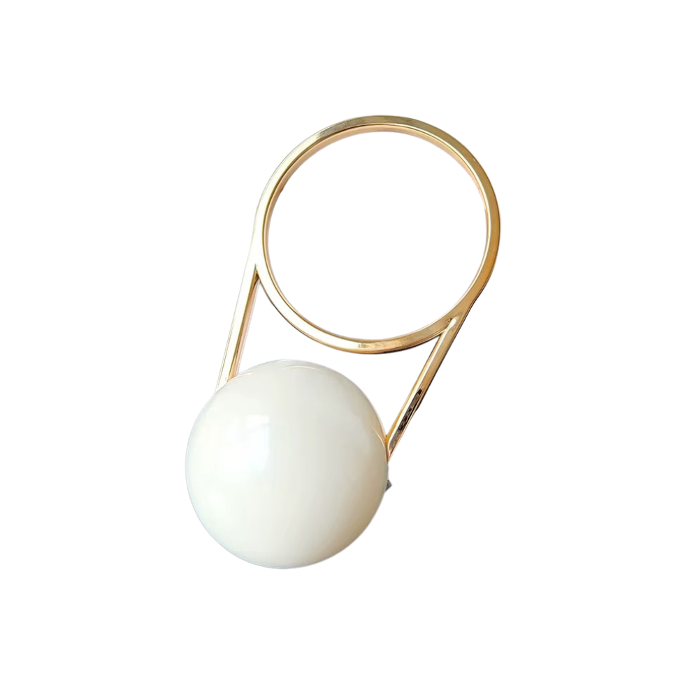Orb Loop PVC Bag with Sculpted Ring Handle
