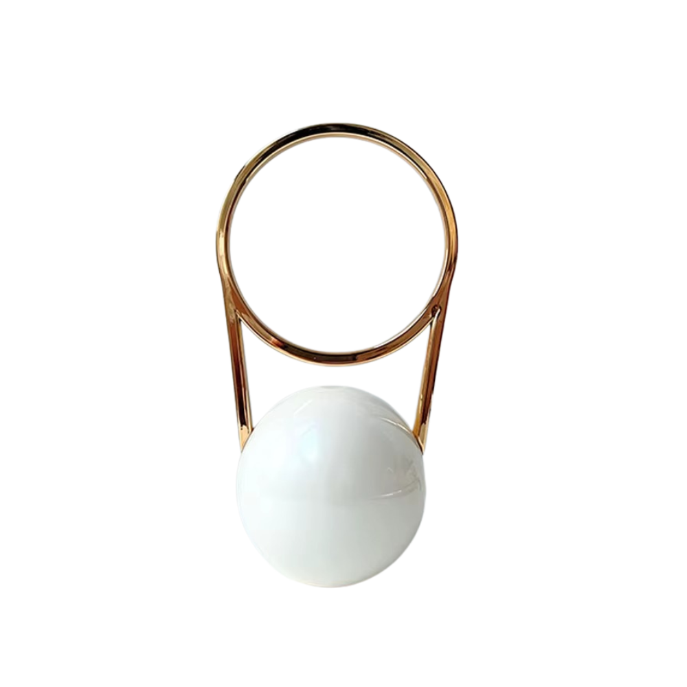 Orb Loop PVC Bag with Sculpted Ring Handle