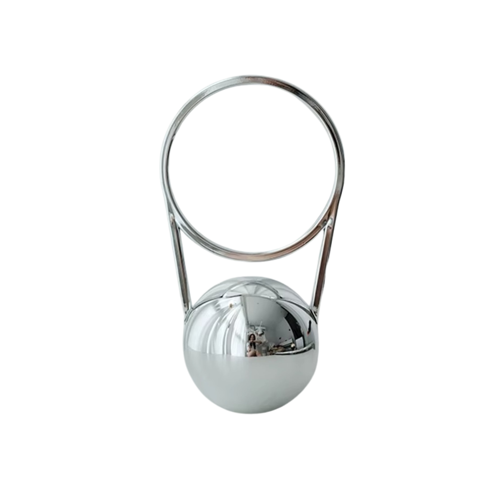 Orb Loop PVC Bag with Sculpted Ring Handle