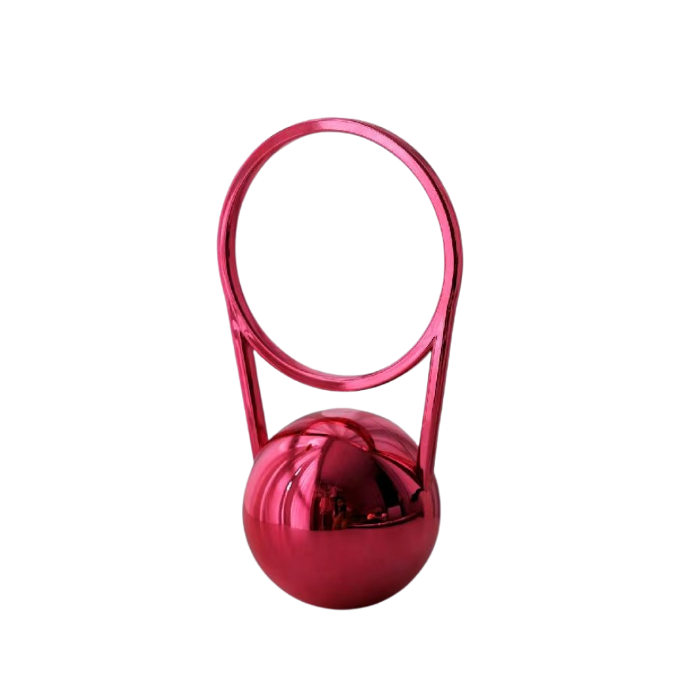 Orb Loop PVC Bag with Sculpted Ring Handle