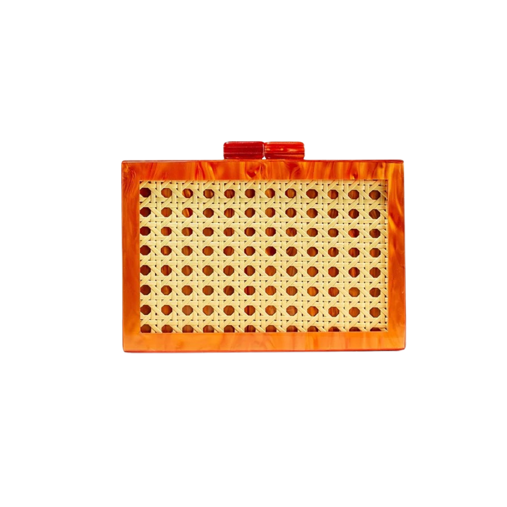 Palermo Cane Weave Acrylic Clutch Collection