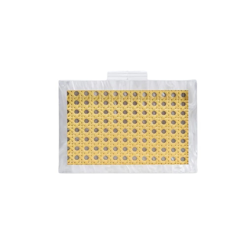 Palermo Cane Weave Acrylic Clutch Collection