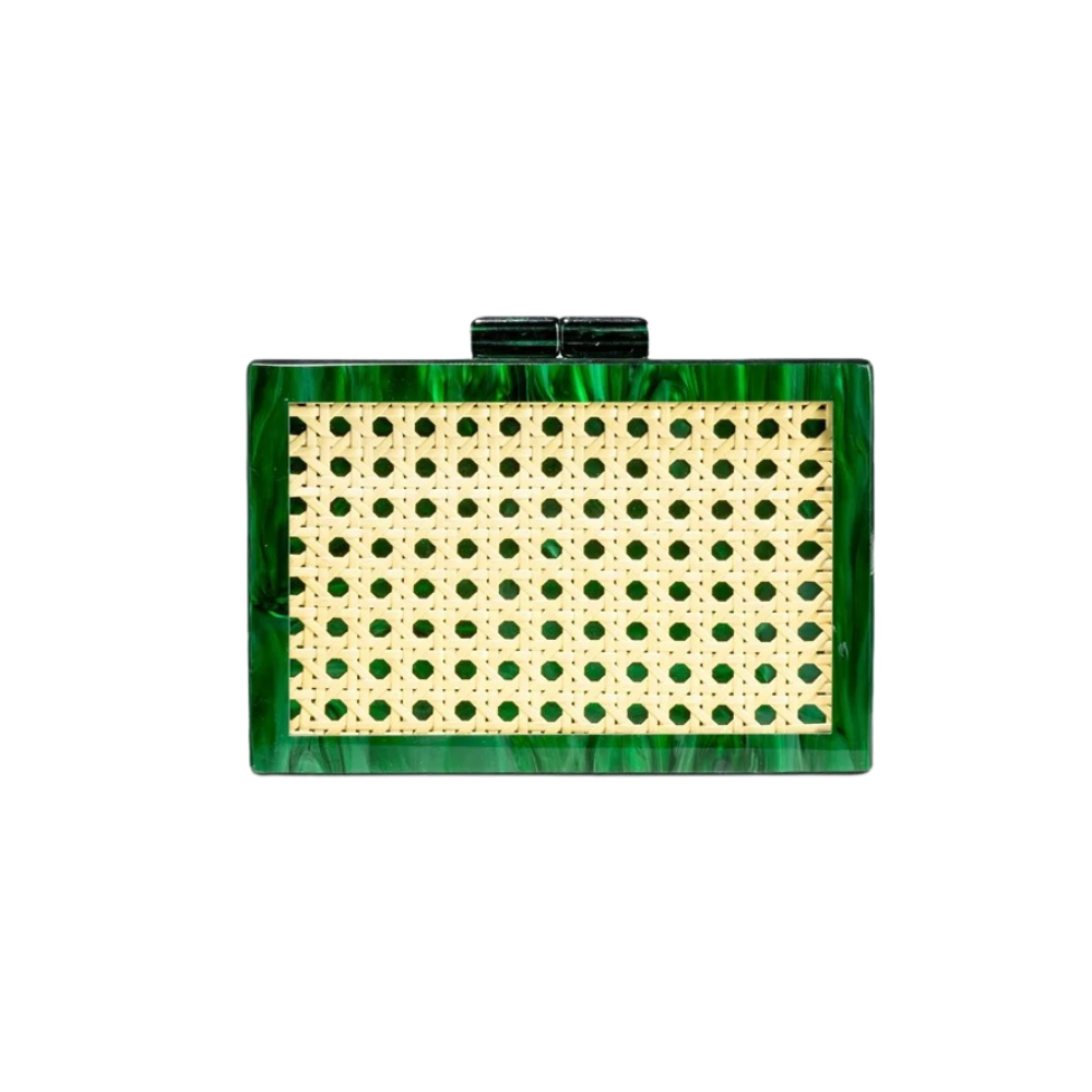 Palermo Cane Weave Acrylic Clutch Collection