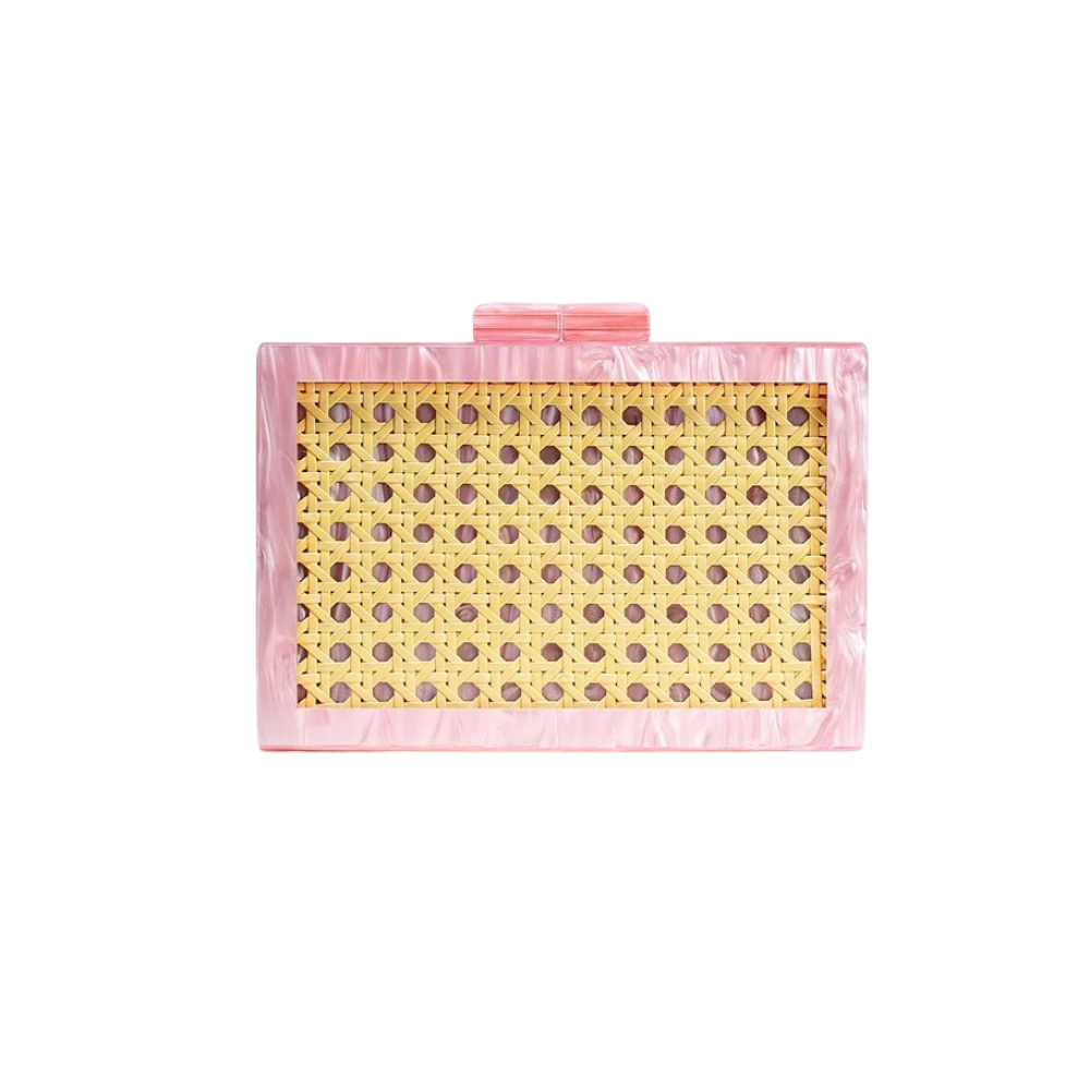 Palermo Cane Weave Acrylic Clutch Collection