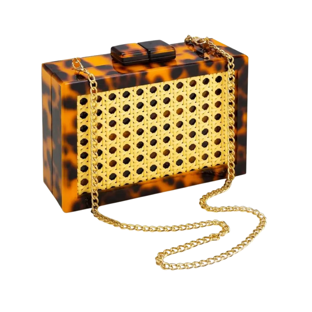 Palermo Cane Weave Acrylic Clutch Collection