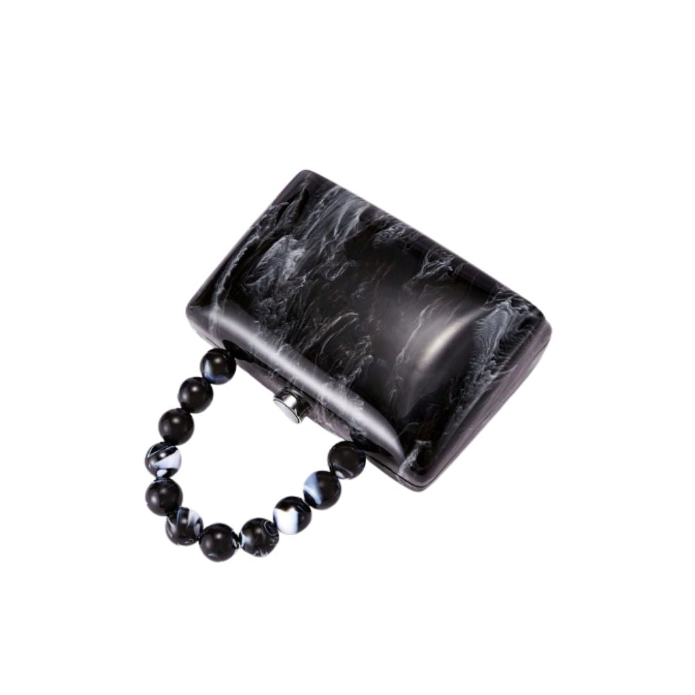 Florence Acrylic Clutch with Beaded Handle