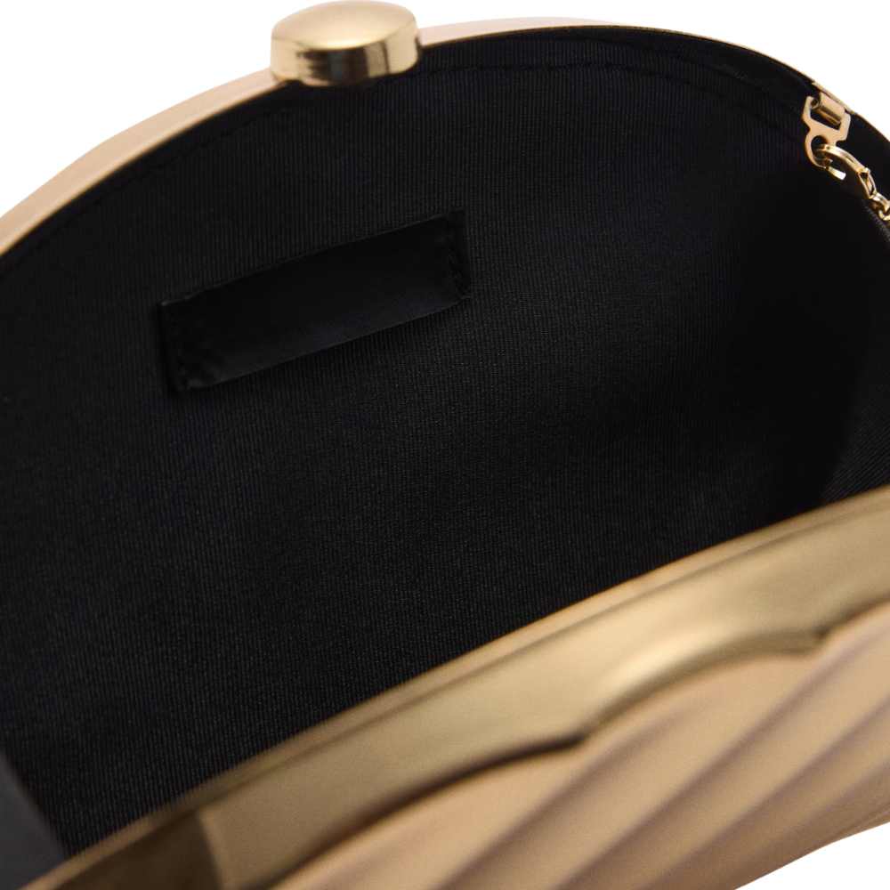 Aurea Oval Metallic Acrylic Clutch Bag