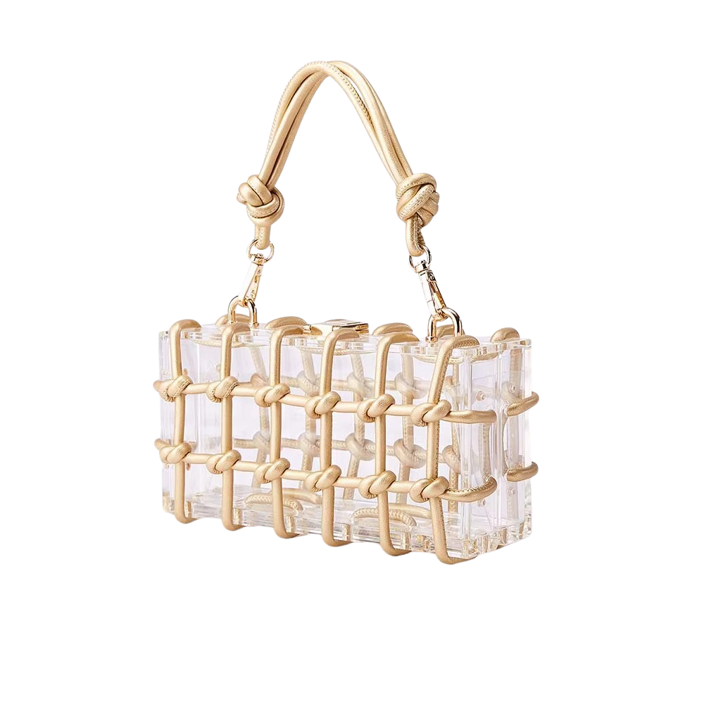 Siena Knotted Acrylic Frame Clutch Collection