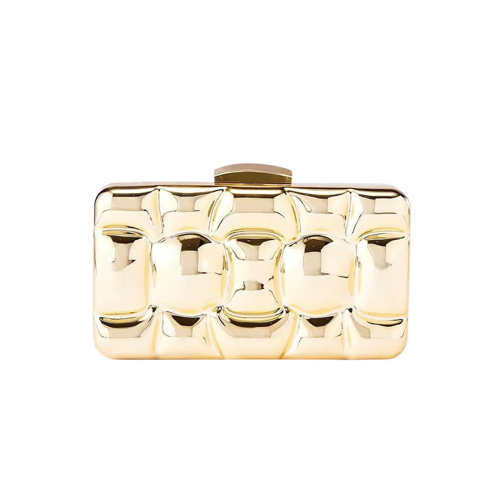 Opéra Quilted Metallic Flap Clutch Collection