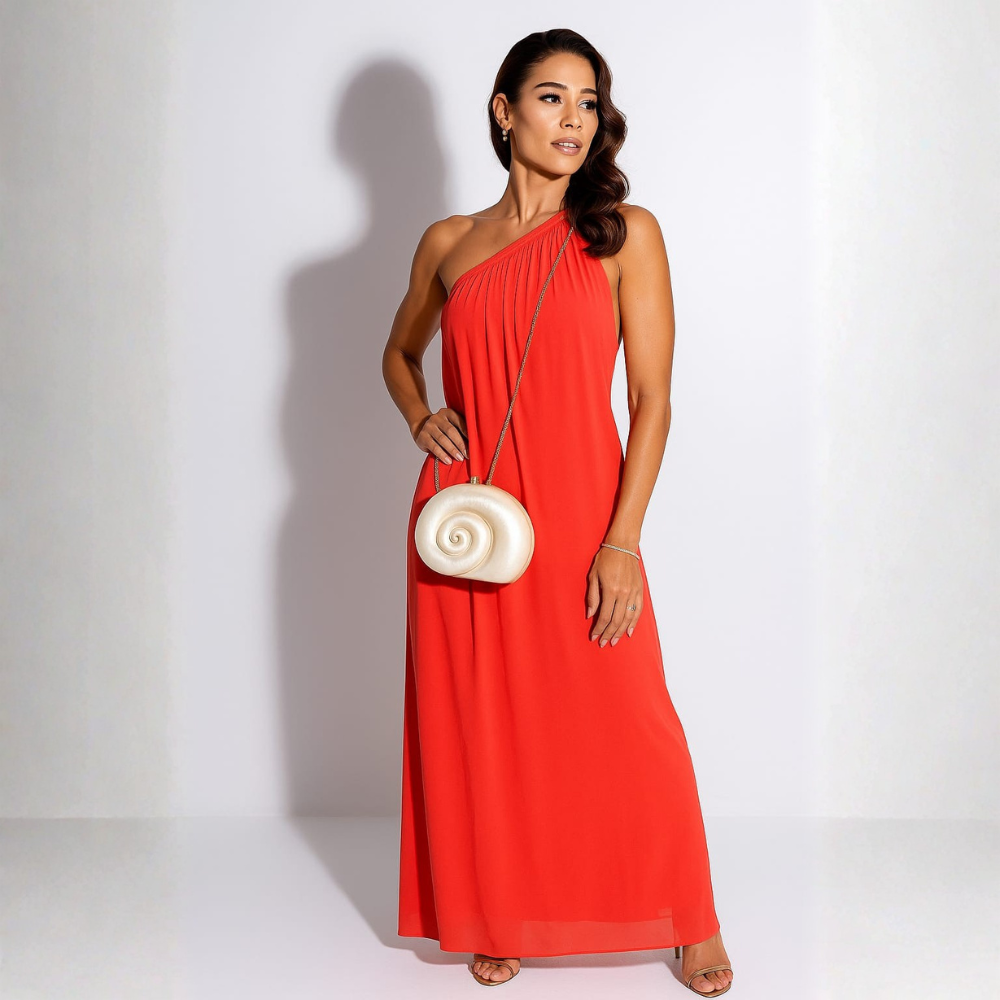 Pearl White Shell Acrylic Clutch