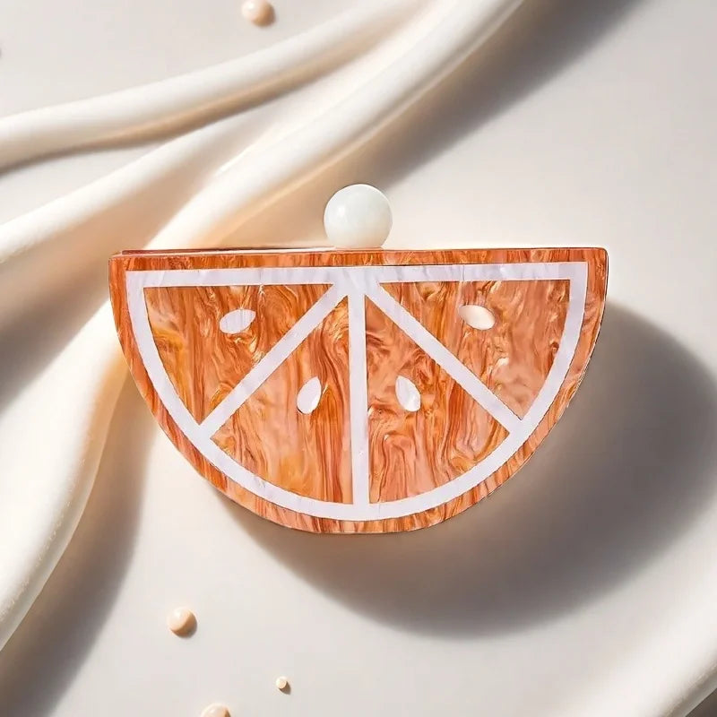 Lady Orange Handmade Acrylic Box Clutch Evening Bags Lady Handbag Women Party Prom Bag Bridal Clutches Mini Wedding Female Purse