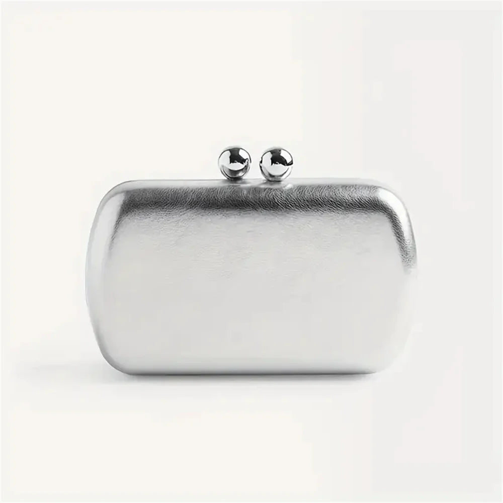 Gold Silver Pu Leather Women Luxury Handbags Designer Elegant Evening Lady Party Clutch Purse Crossbody Shoulder Female Bags