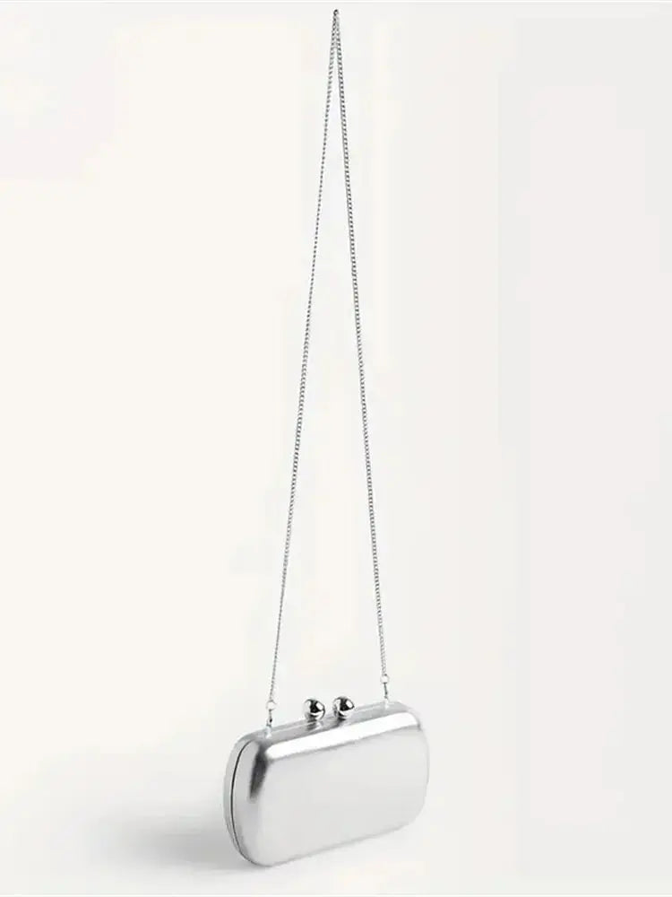 Gold Silver Pu Leather Women Luxury Handbags Designer Elegant Evening Lady Party Clutch Purse Crossbody Shoulder Female Bags