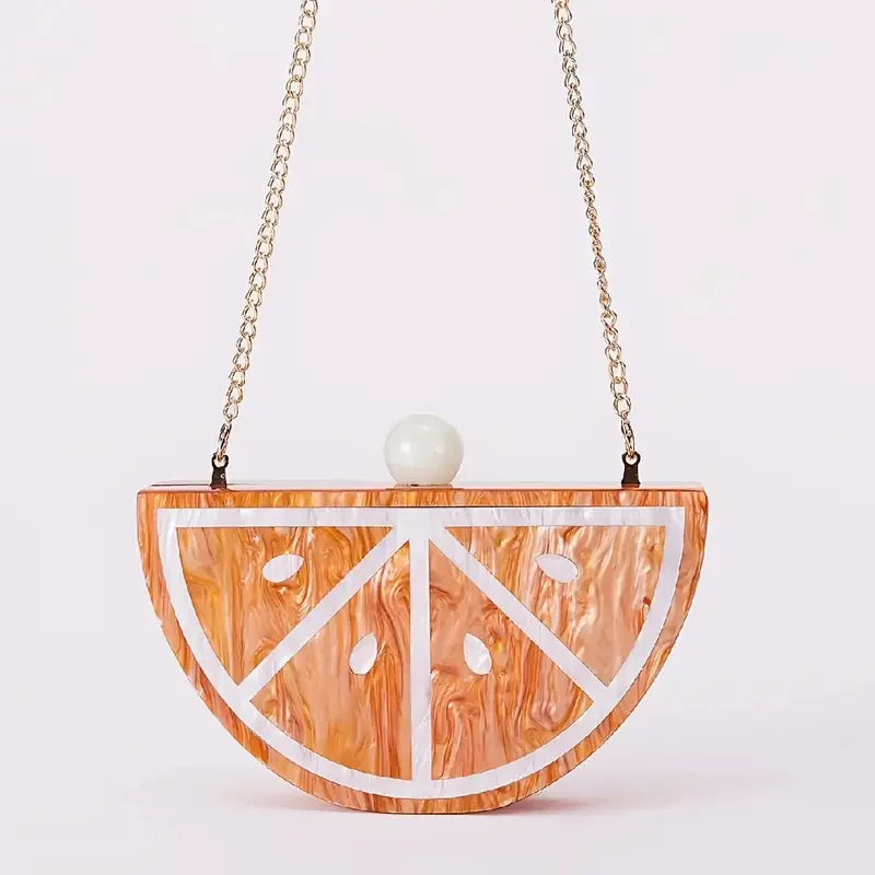 Lady Orange Handmade Acrylic Box Clutch Evening Bags Lady Handbag Women Party Prom Bag Bridal Clutches Mini Wedding Female Purse