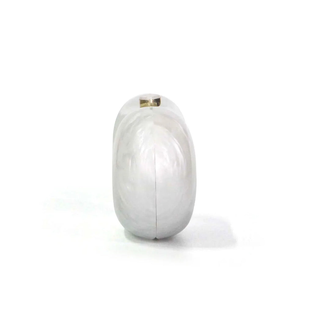 Female Beach Summer Wedding Evening Mini Handbag And Purse Shell Egg Pearl-Like Effect Marble Pattern Lady Women Pro Acrylic Bag