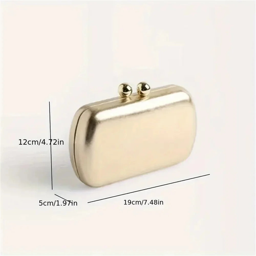 Gold Silver Pu Leather Women Luxury Handbags Designer Elegant Evening Lady Party Clutch Purse Crossbody Shoulder Female Bags