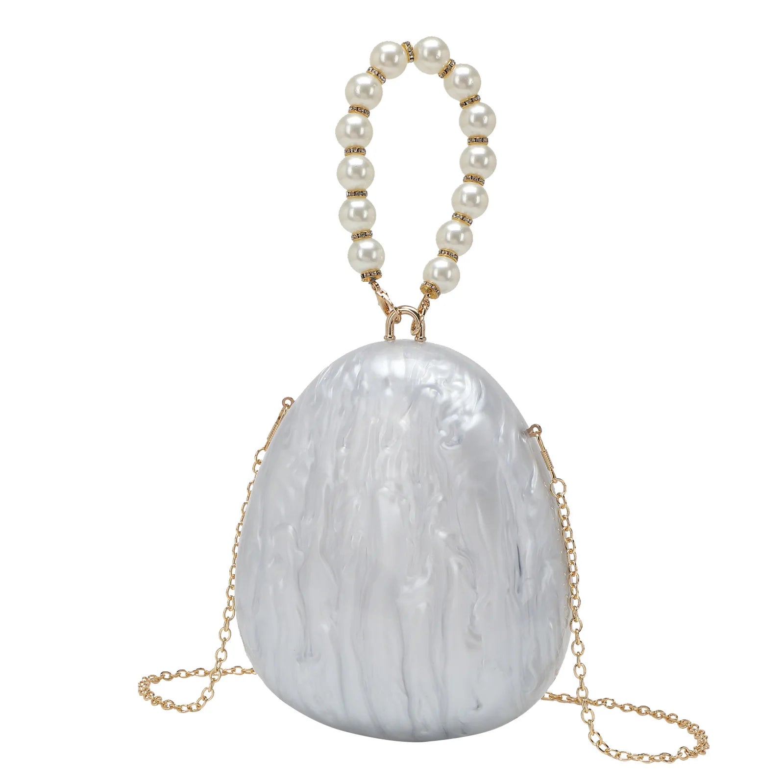 Egg Pearl Acrylic Clutch
