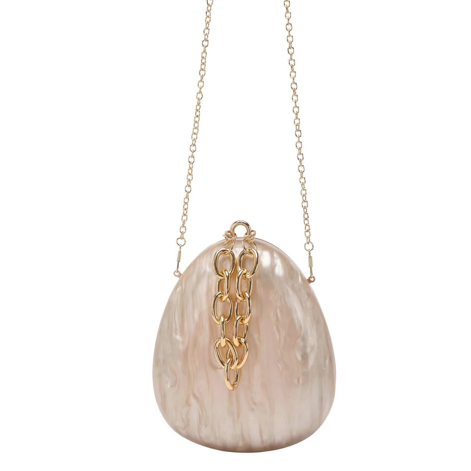 Egg Pearl Acrylic Clutch