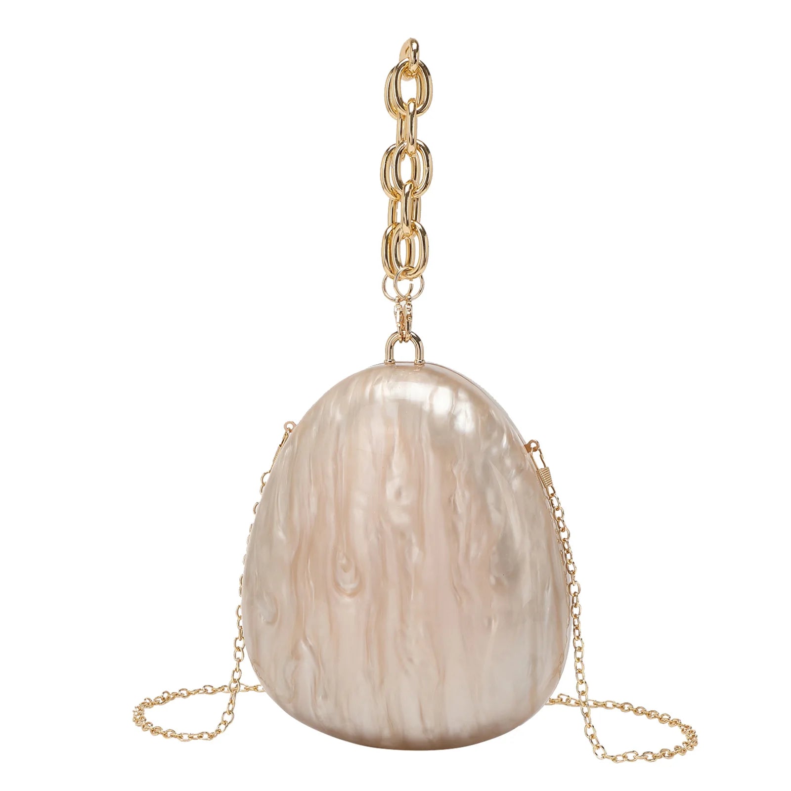 Egg Pearl Acrylic Clutch