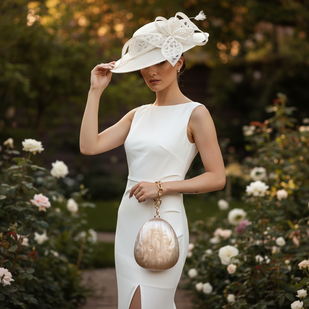 Egg Pearl Acrylic Clutch